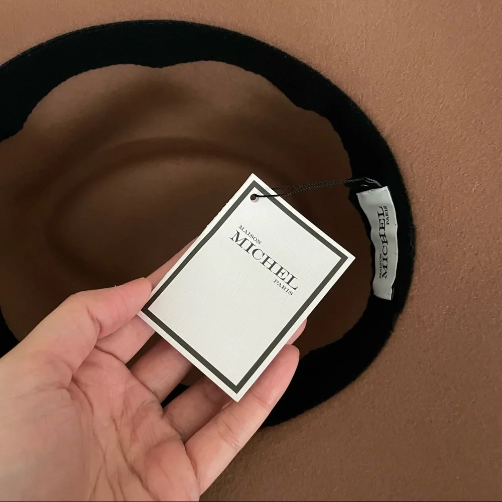 NWT Maison Michel Charles Rabbit Fur Felt‎ Fedora
